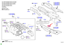 Toyota Highlander MK4 Abgaskrümmer Isolator 1716825040 NEU ORIGINAL