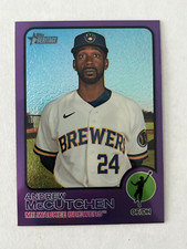 ANDREW MCCUTCHEN 2022 Topps Heritage High Number PURPLE CHROME Hot Box #508