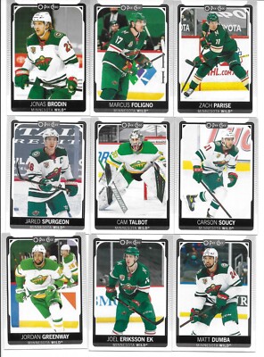 2021-22 OPC Team set 17 Cards Wild Kaprizov Zuccarello Hartman