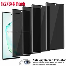 For Samsung Galaxy Note 10 10 Plus Privacy Tempered Glass Protector Glossy Black