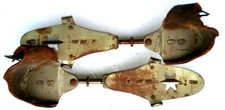 Antique U.S. Club Hardened Steel Ice Skates No 36, size 9 1/4, nice