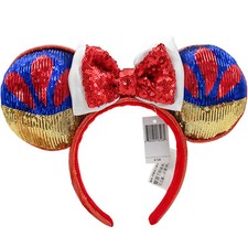 snow white sequin ear headband Disney` Parks Sparkle Minnie Ears Rare Resort