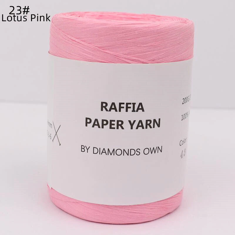 Crochet hat DIY Hand summer Home 240M RAFFIA Natural Fiber paper knitting yarn - Image 4 of 4