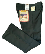 NWT Men's Wrangler  Wrancher Forest Green 82FG Polyester Dress Pants Multi Size