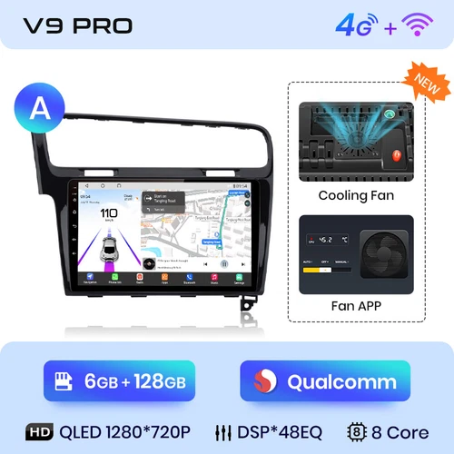 4+64G Qualcomm 8Kern CarPlay Android Autoradio GPS Navi für VW Golf 7 2013-2017 - Bild 3 von 15
