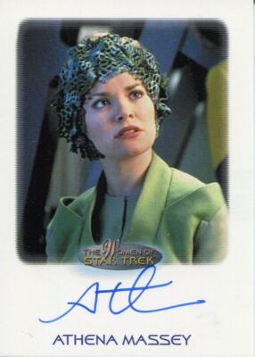 Star Trek Women Of 50th Anniversary Autogrammkarte Athena Massey as Jessen