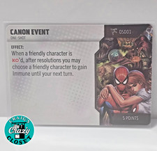 WizKids HeroClix Cannon Event OS001 One Shot Card New Marvel Spider-Verse Set