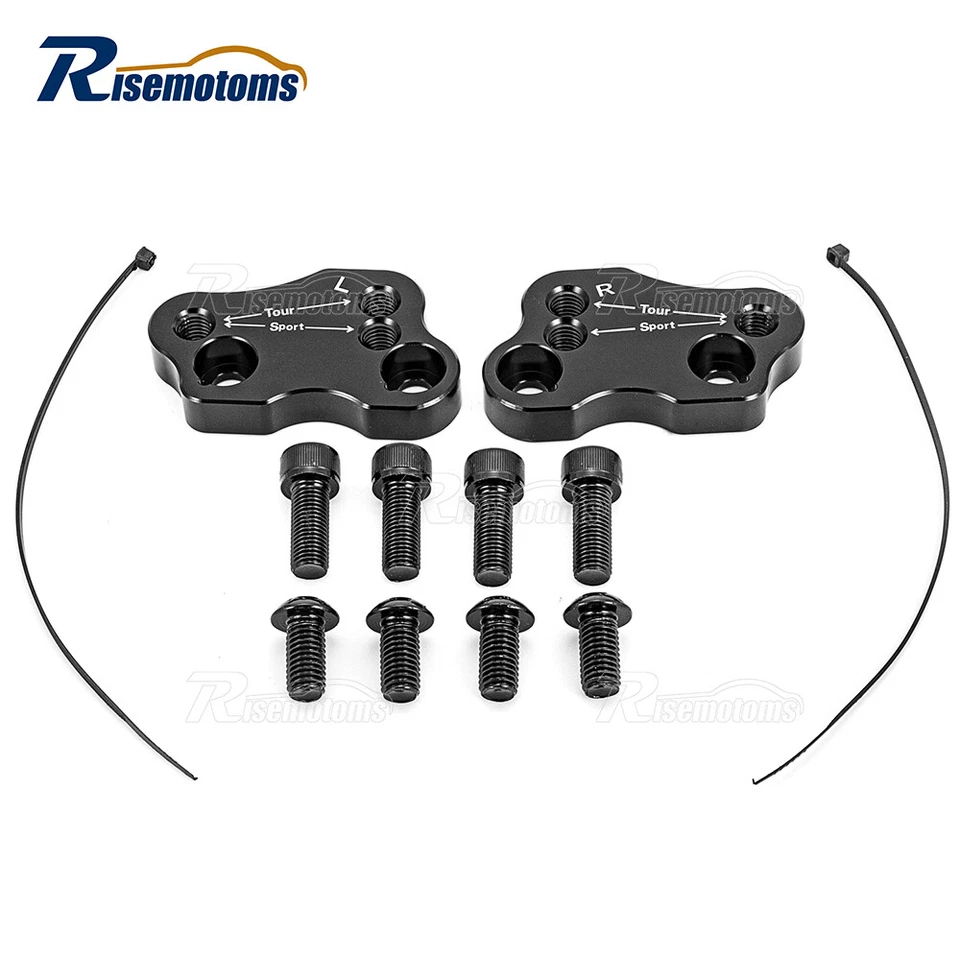 Adaptadores de reubicación elevador de manillar de 2" Billet para Honda Goldwing GL1800 18-25 Billet Foto 2 de 4