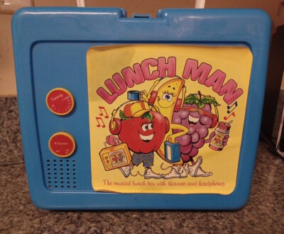 Vintage 1986 Blue Working Lunch Man Radio Lunch Box Only No
