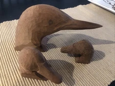 WOW 😮 Vintage Hand Carved Duck Heads Local Artist