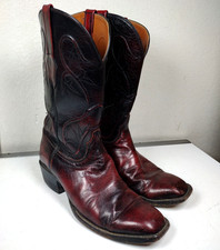 Black Jack Western Boots Hand Made in USA Mens Sz 10D Black Cherry Cutter Toe