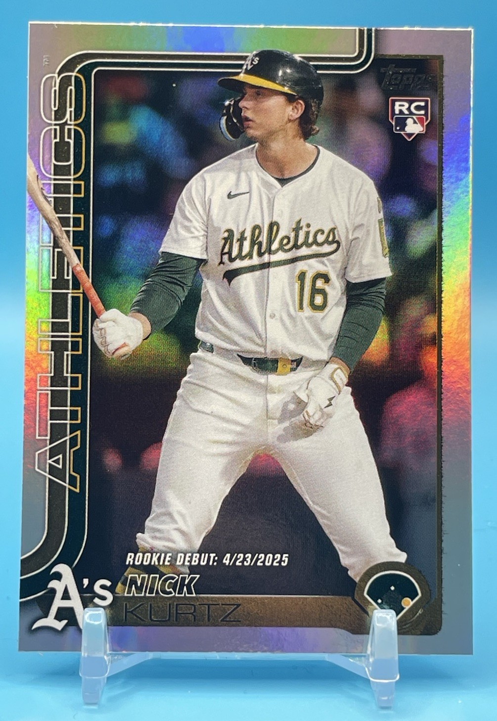 2025 Topps Update Series - Rookie Debut Nick Kurtz #US197 Rainbow Foil (RC)