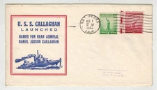 US NAVY  1943 USS REAR ADMIRAL DANIEL CALLAGHAN LAUNCHED SAN PEDRO CA