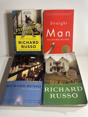 Richard Russo 4 Book Lot: Nobody's Fool, Everybody s, Mohawk & Straight Man