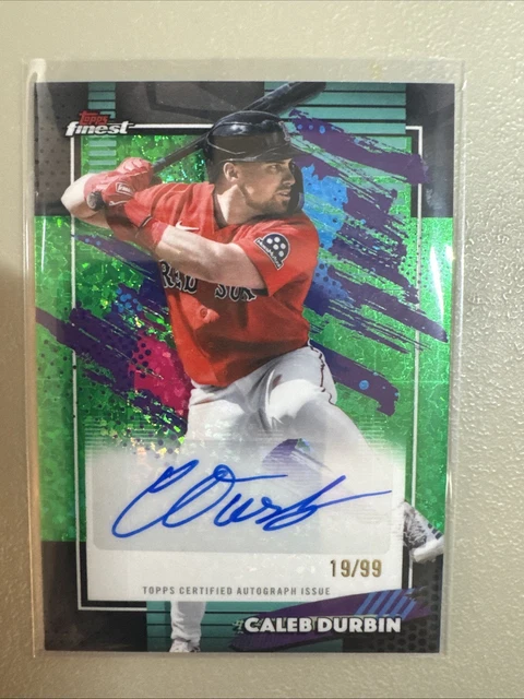 2026 Topps Finest #FMACDU Caleb Durbin Auto Green Mini-Diamond Refractor #'d /99