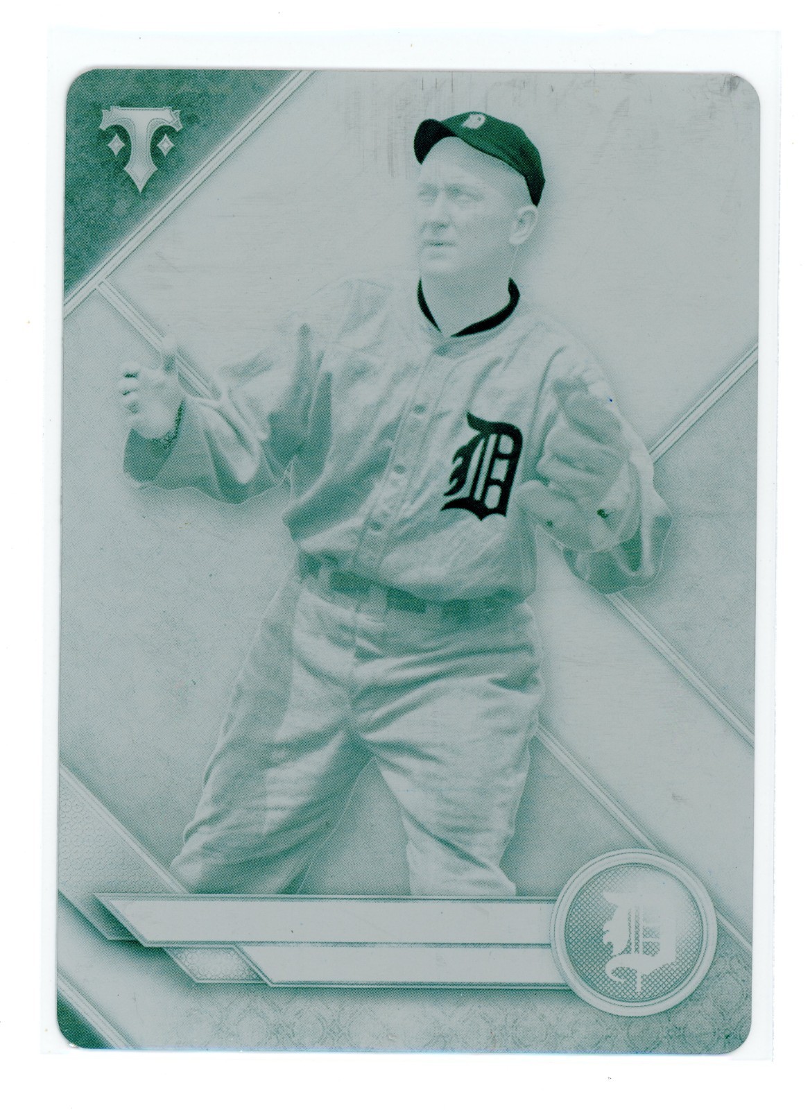 2017 Topps Triple Threads 1/1 Cyan Printing Plate SSP Ty Cobb #75 Detroit Tigers
