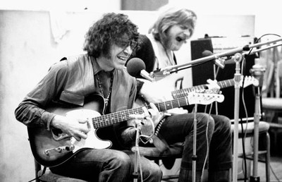 Alexis Korner And Peter Thorup Recording A Radio Session Old Music Photo