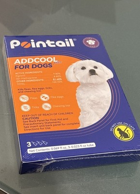 Pointail ADDCOOL  Plus Flea & Tick Prevention for Dogs 5-22 lbs 3 Ct exp 06/28