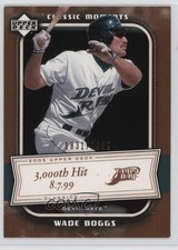 2005 Upper Deck Classics Classic Moments 1831/1999 Wade Boggs #CM-WB HOF yj7