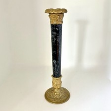 Vtg French Empire Regency Style Candlestick Brass Faux Stone The Bombay Company