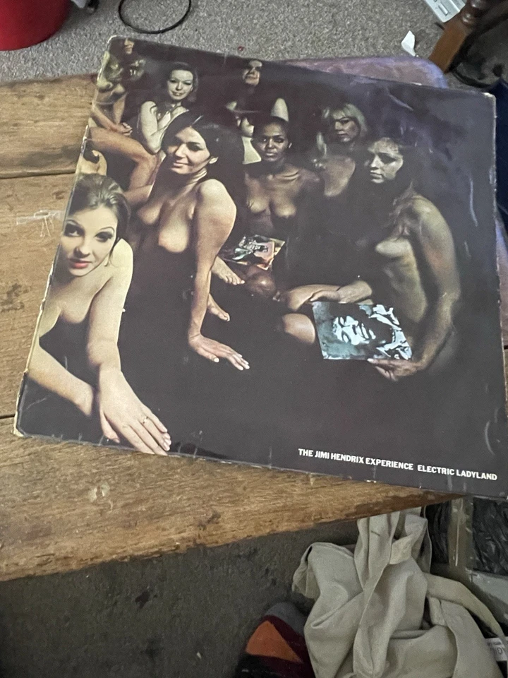 The Jimi Hendrix Experience "Electric Ladyland" UK 1st Press Cover Blue Writing Foto 3 de 4