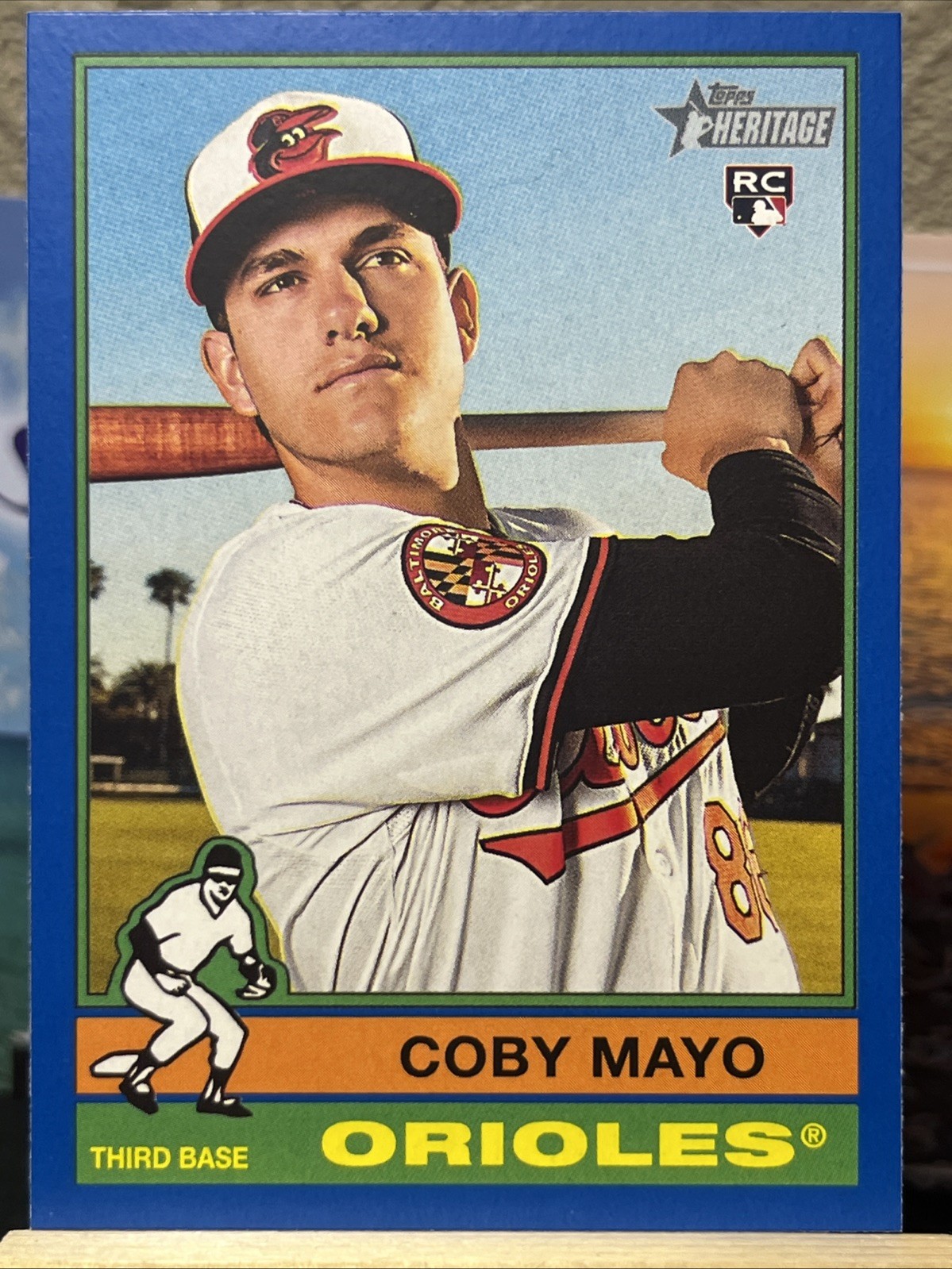 2025 Topps Heritage - Coby Mayo #340 Dark Blue Border (RC)