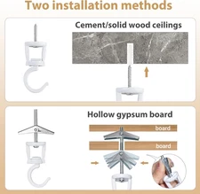 Ceiling Hooks for Hanging Plants, Heavy Duty Metal Plant Hanger for Drop Ceil...