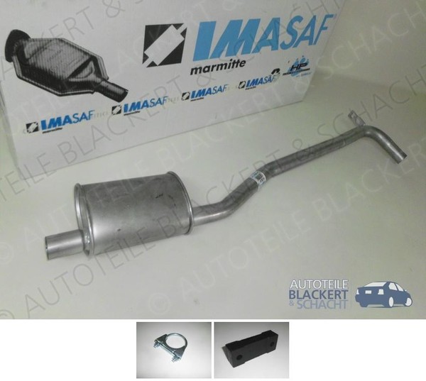 Imasaf Auspuff Mitteltopf + Anbauteile für Mercedes SL 190 Cabrio (W121) 77KW-image