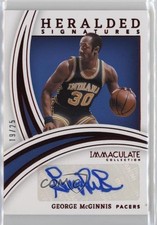 2021-22 Immaculate Heralded Signatures Red 19/25 George McGinnis Auto HOF 0v82