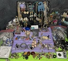 Costume Jewelry Lot Trifari Monet Coro Micro Mosaic Art Glass Badges Coins 10 Lb