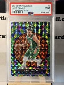 2020-21 Panini Mosaic ☆ Stained Glass Luka Doncic #9 ☆ PSA 9 Mint