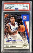 PSA 10 2010 LOUIS LOU WILLIAMS AUTO SEASON PANINI #24 UPDATE  /199 (Pop 1) 