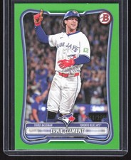 2026 Bowman Ernie Clement #8 Neon Green #'d 244/399 Blue Jays