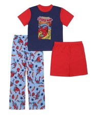 Marvel Big Boys  3-Piece Loose-Fit Spider-Man Pajama Set, Major Heroes 3, 6