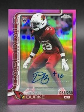 Denzel Burke 2025 Topps Chrome Pink Refractor RC Auto /250