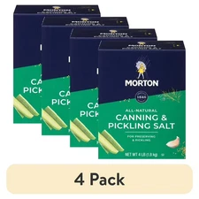 (4 pack) Morton® Canning & Pickling Salt, for Preserving and Pickling, 4 lb Box