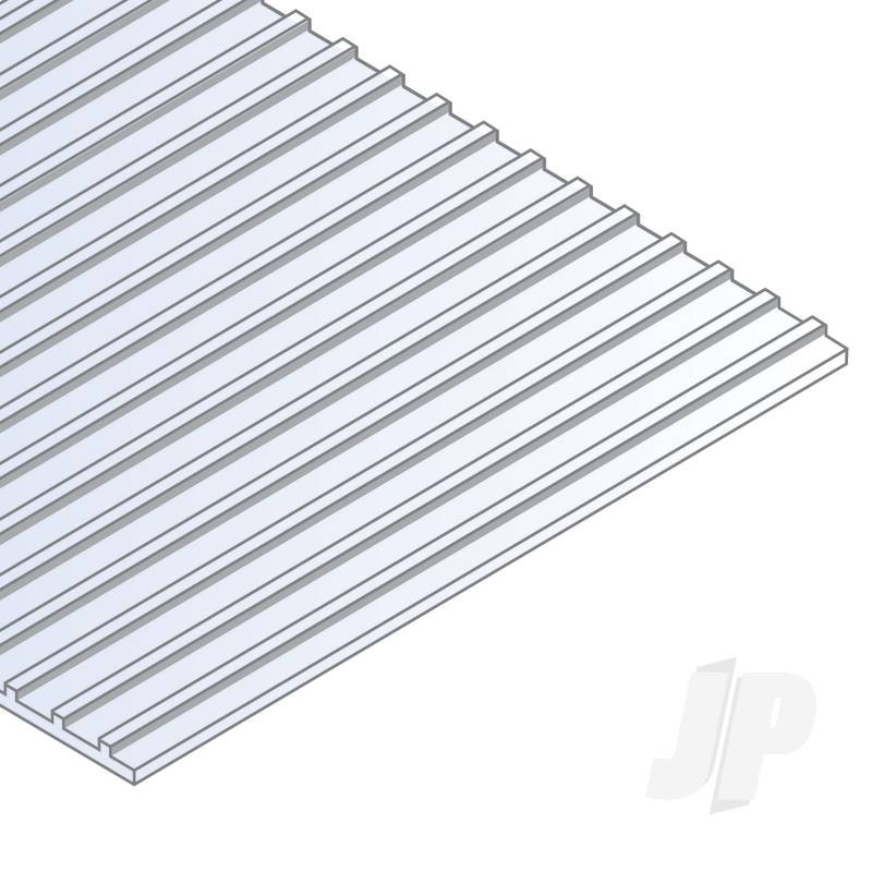 Evergreen 6x12in (15x30cm) Seam Roofing Plastic Sheet .040in (1.0mm) Thick 3/...