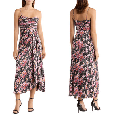 NWT Cinq A Sept Kasia Floral Print midi dress Size 8