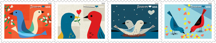 #6046 -6049 2026 Love Strip/4 - MNH (After Jan 13)