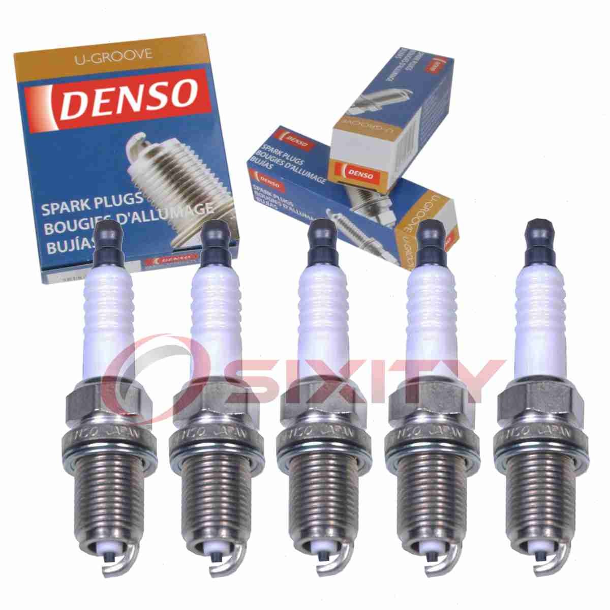 5 pc Denso Standard U-Groove Spark Plugs for 1998-2004 Volvo C70 2.3L 2.4L vv