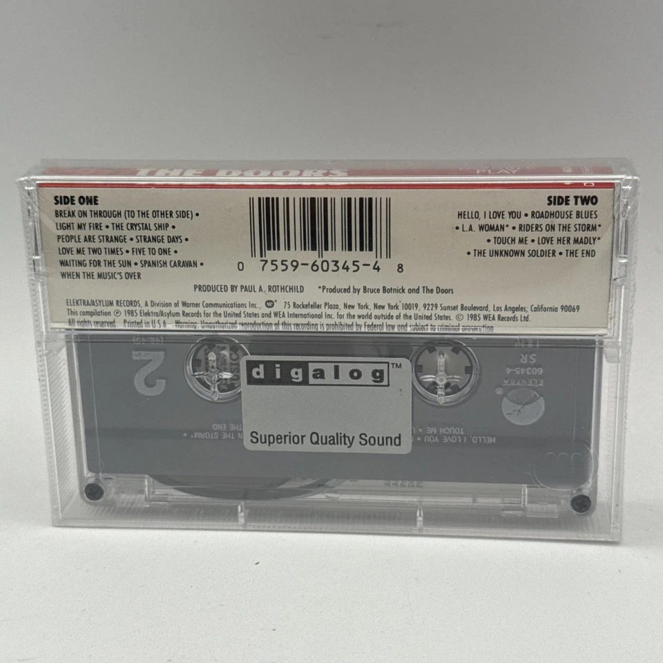 The Doors Best Of Cassette Tape RARE Hype Sticker digalog Morrison SEALED NOS - Image 2 of 4