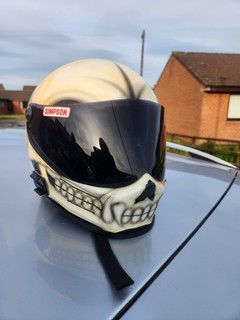 Simpson Bandit Helmet Airbrushed Skull Design