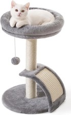 Small Cat Tree Tower with Scratching Post, Modern Kitten Tower for Indoor Cats,