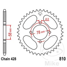 41192-Corona a piastra di trasmissione 41T P-428 Ø58 MM Ø78 MM compatibile con S