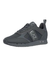 Image of EA7 Men's Athletic Logo Mesh Trainers, Grey