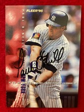 TOUGH! Paul O'Neill 1995 Fleer #78 New York Yankees SIGNED Auto Card