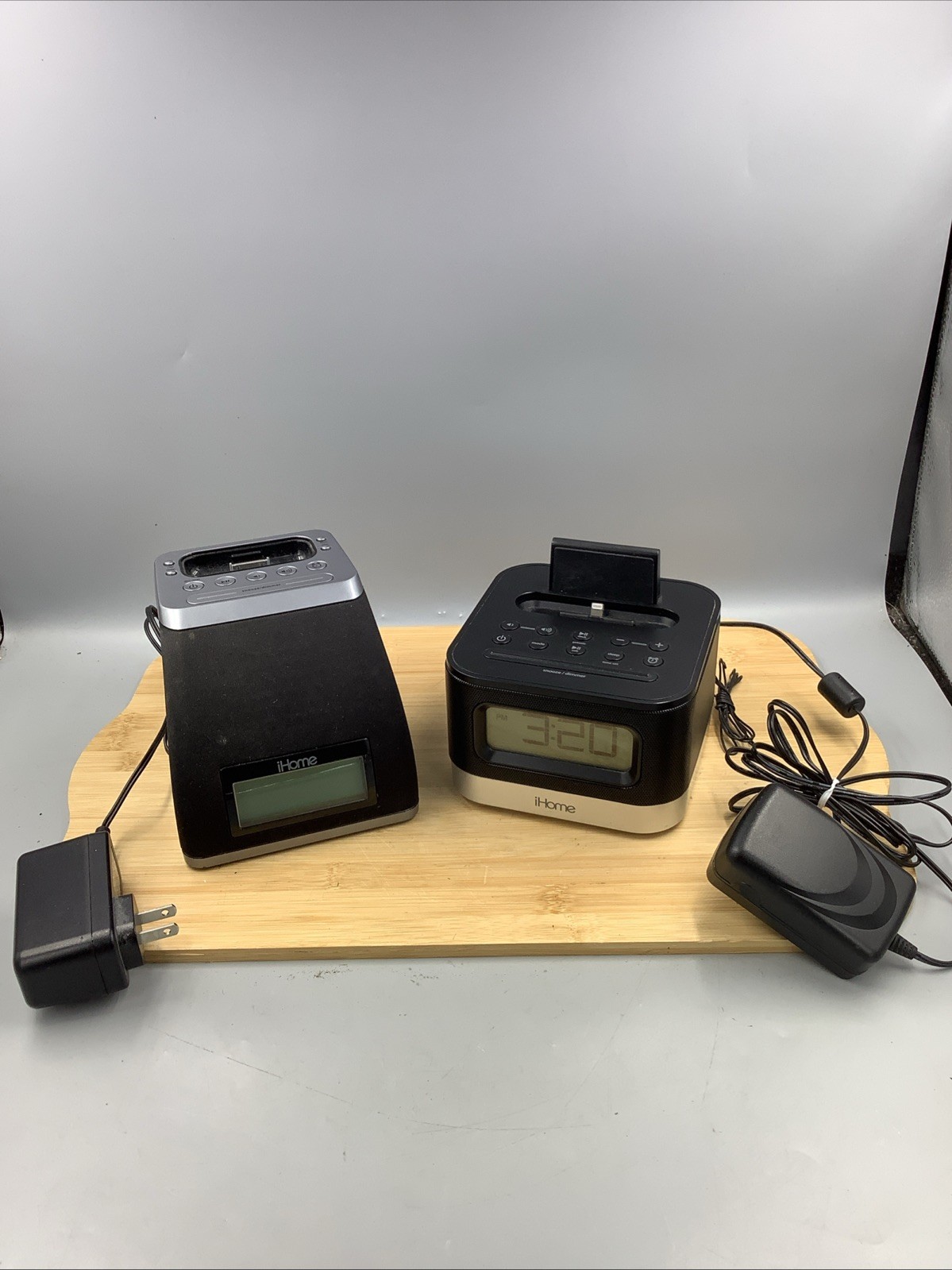 Lot of 2 iHome Alarm Clocks, One Model iP21 and One iPL10.