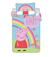BabybettwäSche Set Peppa Pig Wutz 100X135 + 40X60 Cm 100% Baumwolle