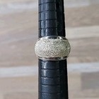 Designer Sterling Silver Brushed Dome Ring Size 6.75 Textured Wide Band 6.52g — photo 6