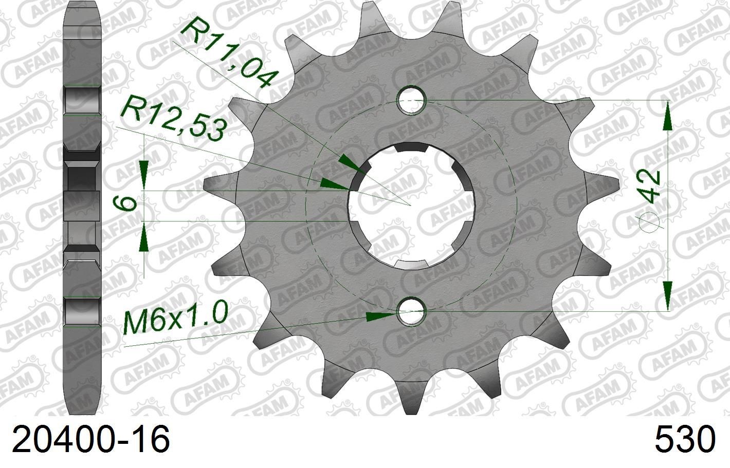 AFAM STD Size 16T Front Sprocket to fit Honda CB400 T/N 77-85